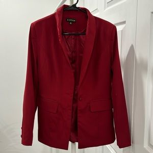 Cefian Womens Red Blazer size S Small 0 2 4 6